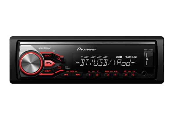  PIONEER MVH-X380BT, 1DIN, CD/MP3-, 4X50, USB, AUX-,   FLAC, Bluetooth