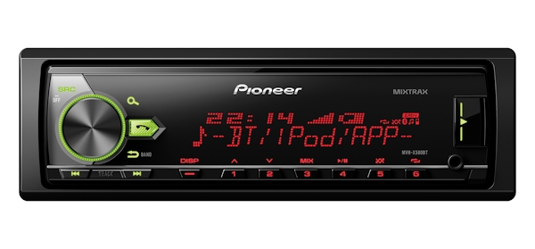  PIONEER MVH-X580BT, 1DIN, CD/MP3-, 4X50, USB, AUX-,   FLAC, Bluetooth
