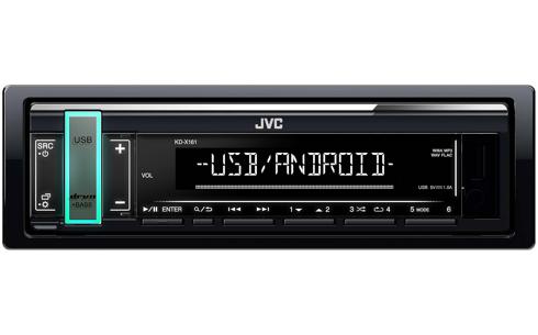  JVC KD-X161, 1DIN, 4X50, USB, AUX-,    USB 1,   FLAC,  