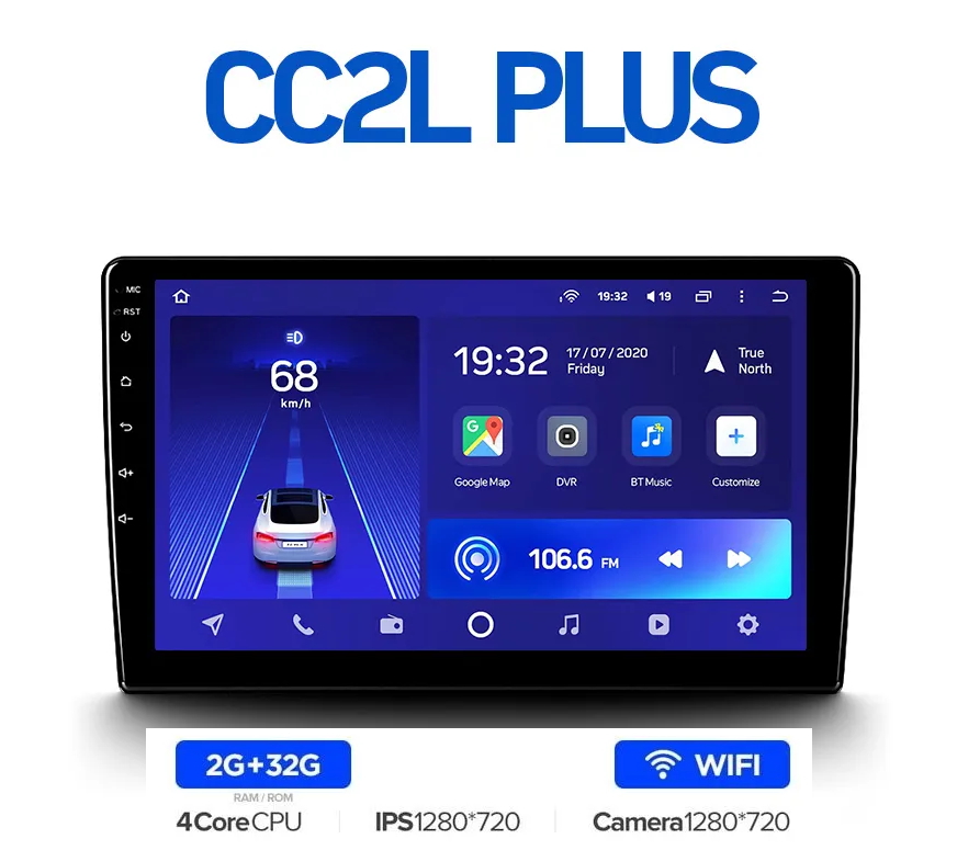 Teyes CC2L plus 2/32 ( ,  )   10 , ANDROID 8.1, 4-  , IPS , Wi-Fi, 2 , 32  ,  ,  2.0